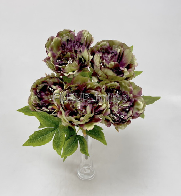 Kytice pivoňka  x5 40cm 6/72