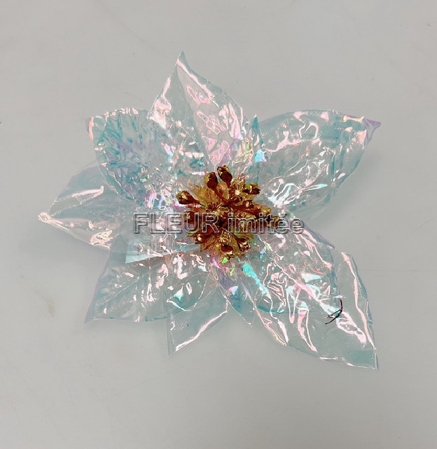 Poinsettia s klip.15cm iriscent. 18/36