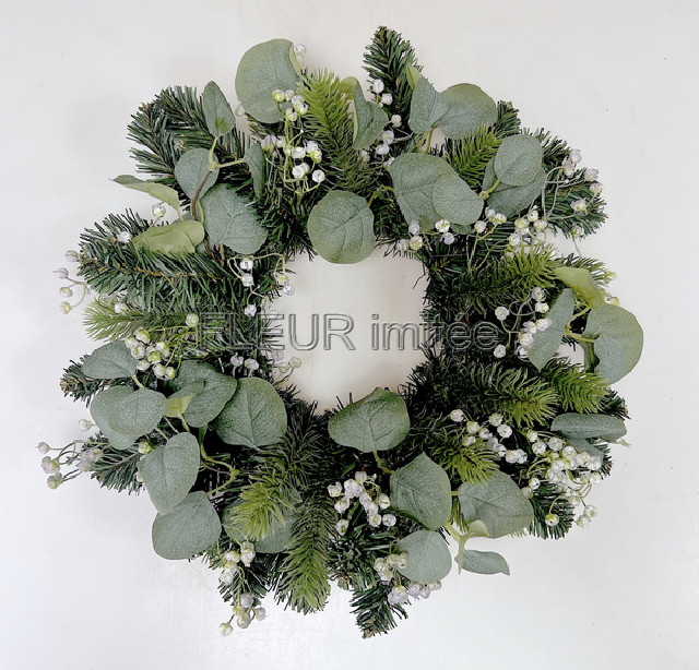 Věnec chvojí 40cm s eukal.