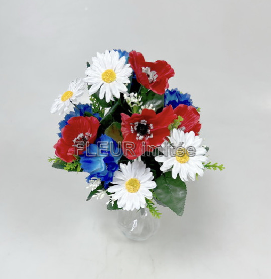 Kytice mák,chrpa,kopretina x12 40cm 12/120