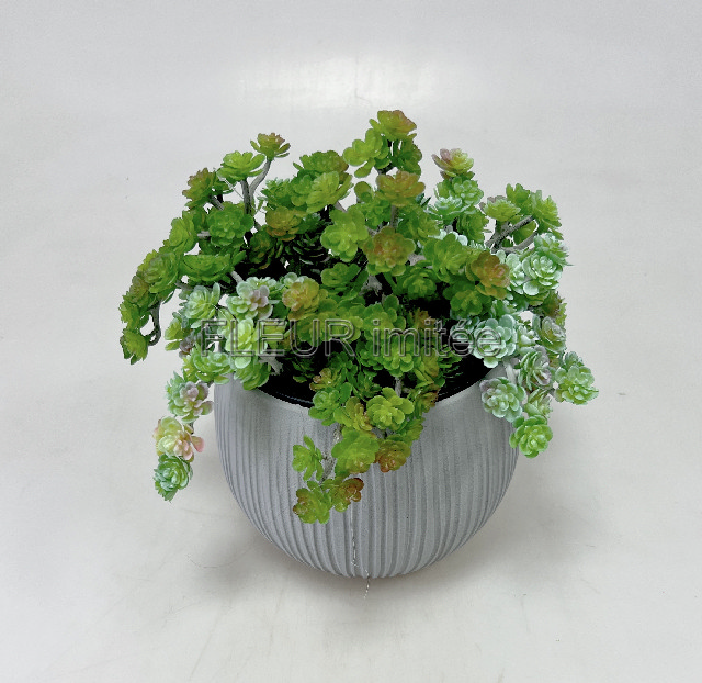 Dekorace sukulenty 28x28cm vč.květníku